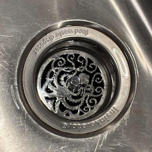 Sink Strainer, Kitchen Sink Stopper, Octopus design by Designer Drains