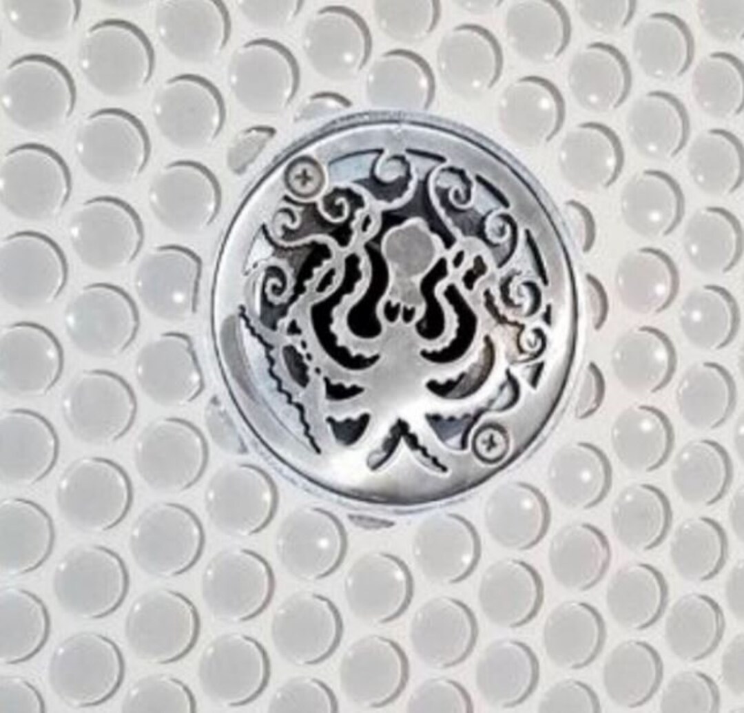 3.25 Round Shower Drain Cover, Octopus Design Etsy