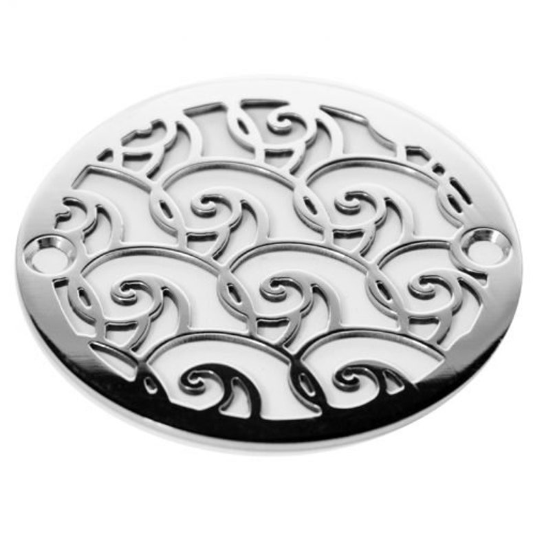 3.25 Round Shower Drain designer Drains Waves Shower Etsy