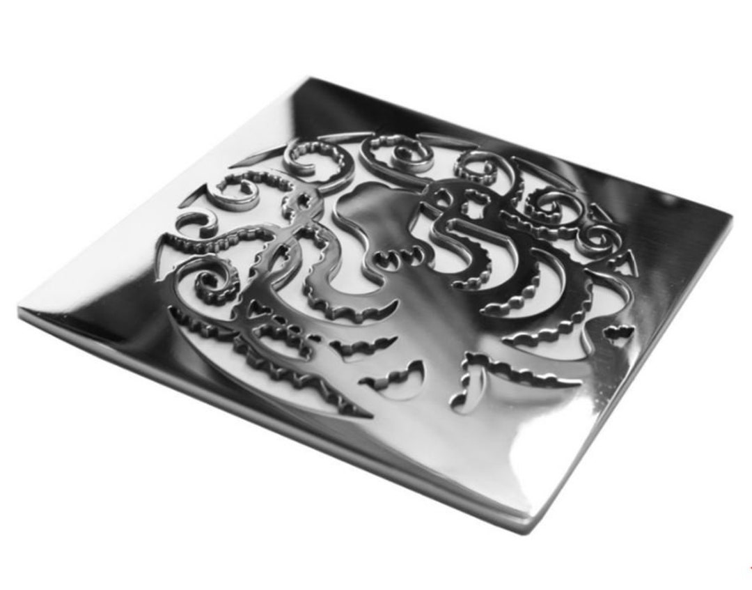 5 Square Shower Drain Cover Octopus Design Replacement Etsy