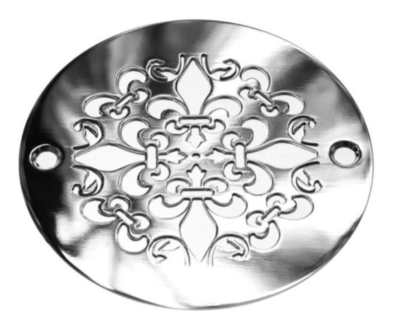 Shower Drain 4 Inch Round Decorative Shower Drain Mon Fleur Etsy