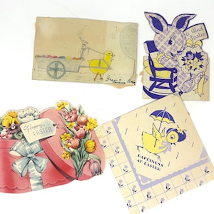 Vintage Set Used Easter Cards