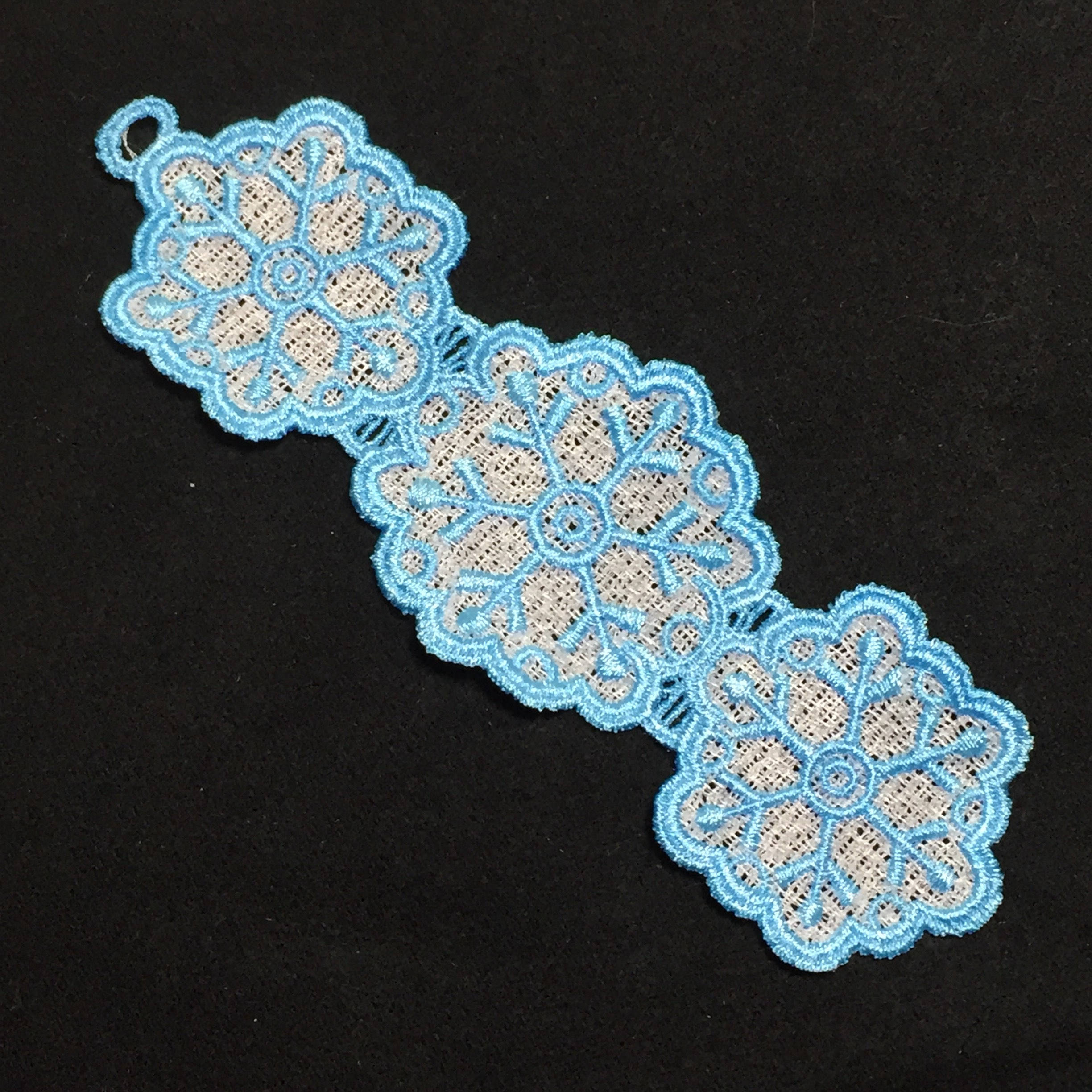 Snowflake WHITE LARGE Lace bookmark Embroidery Free Standing Etsy