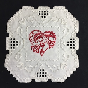 Hardanger Doily Embroidery WHITE