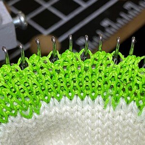 CSM Sock Knitting Machine Setup Cast on Startup Bonnets image 6