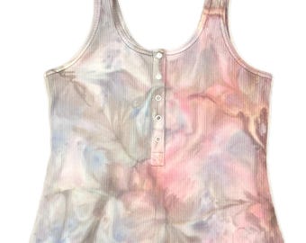 Rib Henley Romper Small