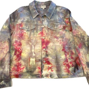 Tie Dye Ice Dye Denim Jacket Size XL