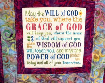 Quilted Art Wall Hanging Inspirational 1