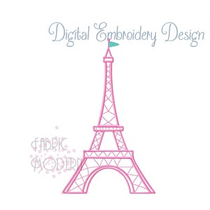 Eiffel Tower Paris embroidery design  #1035