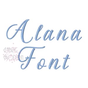 1&quot; Alana Caligrafía fuente Monograma fuente script bordado monograma bordado fuente Bordado fuentes Cursiva Fuente BX PES #960