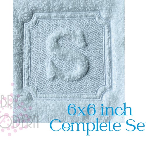 Embossed Hotel Style Monogram Set for Towels 4x4 Hoop 10914 Etsy