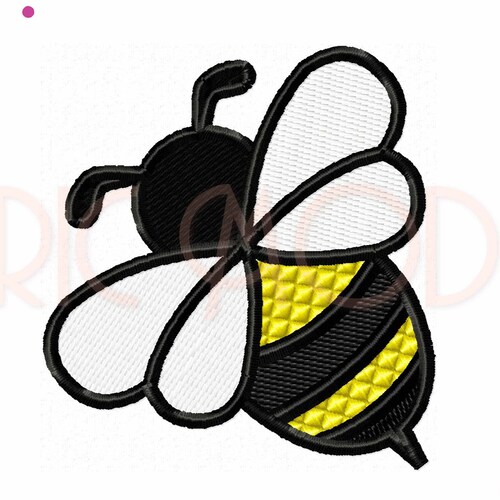 Bumble Bee Machine Embroidery Design Bumblebee Embroidery Etsy