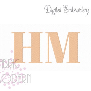 4 Zoll BOLD Monogramm Schrift Embroidery Design modernes Monogramm #989-3