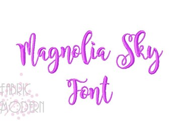 Modern Script Machine Embroidery Font 3/4