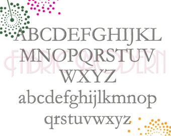 Garamond FONT Embroidery Design sized for split Ampersand Mr & Mrs. monogram (#586) #587