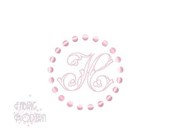 Pearl Dots Monogram frame Monogram circle polka dot border font frame circle dot monogram polka dot border preppy monogram BX PES #946