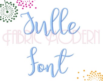 INFORMAL SCRIPT FONT Embroidery Design 2 inch Upper and Lower Case wedding #612
