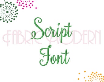 SCRIPT FONT Embroidery Font Design cursive font calligraphy font two sizes upper and lower case and numbers for each BX #623