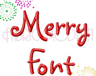 MERRY FONT Embroidery Font Embroidery design fun font silly font monogram font kids font bx font cute font letters alphabet fonts #653