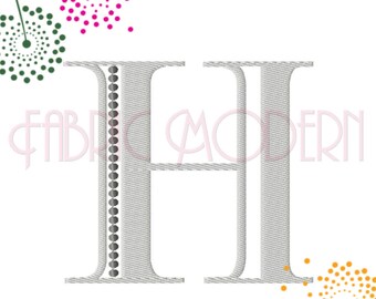 Stacked MONOGRAM two color Font Embroidery three sizes bx monogram alphabet 3 3.5 and 4" #534