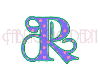 APPLIQUE' MONOGRAM Embroidery Font Design two sizes All letters includes bx #575