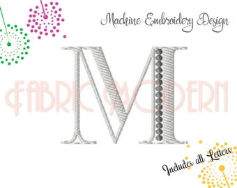 FANCY 2 color modern MONOGRAM Font Embroidery small size alphabet 2 inch embroidery design embroidery monogram #924