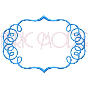 Embroidery Design fancy ornamental frame for names or monograms 236 image 2