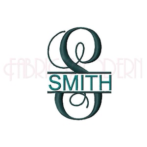 Split Vine Monogram Font: Embroidery Letters Set (3" & 4" Sizes) #537