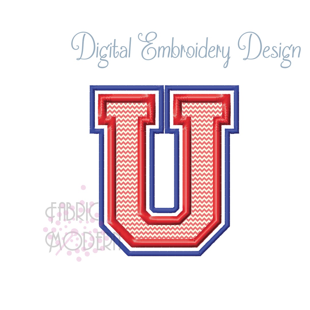 2.5 Inch Varsity Monogram Applique Embroidery Font Design (digital ...