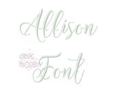 1.5" Allison Script Calligraphy font  Monogram font embroidery monogram embroidery font BX PES #944