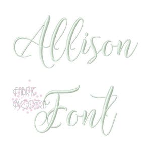 Wedding Font 2&quot; Allison Script Calligraphy font  Monogram fonts embroidery monogram embroidery fonts BX satin stitch #944