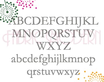 Garamond FONT Embroidery Design  sized for split Ampersand Mr & Mrs. monogram (#586)  #587