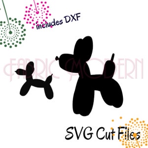 BALLOON DOG balloon animal svg Silhouette cutting file dxf and pdf  #C517