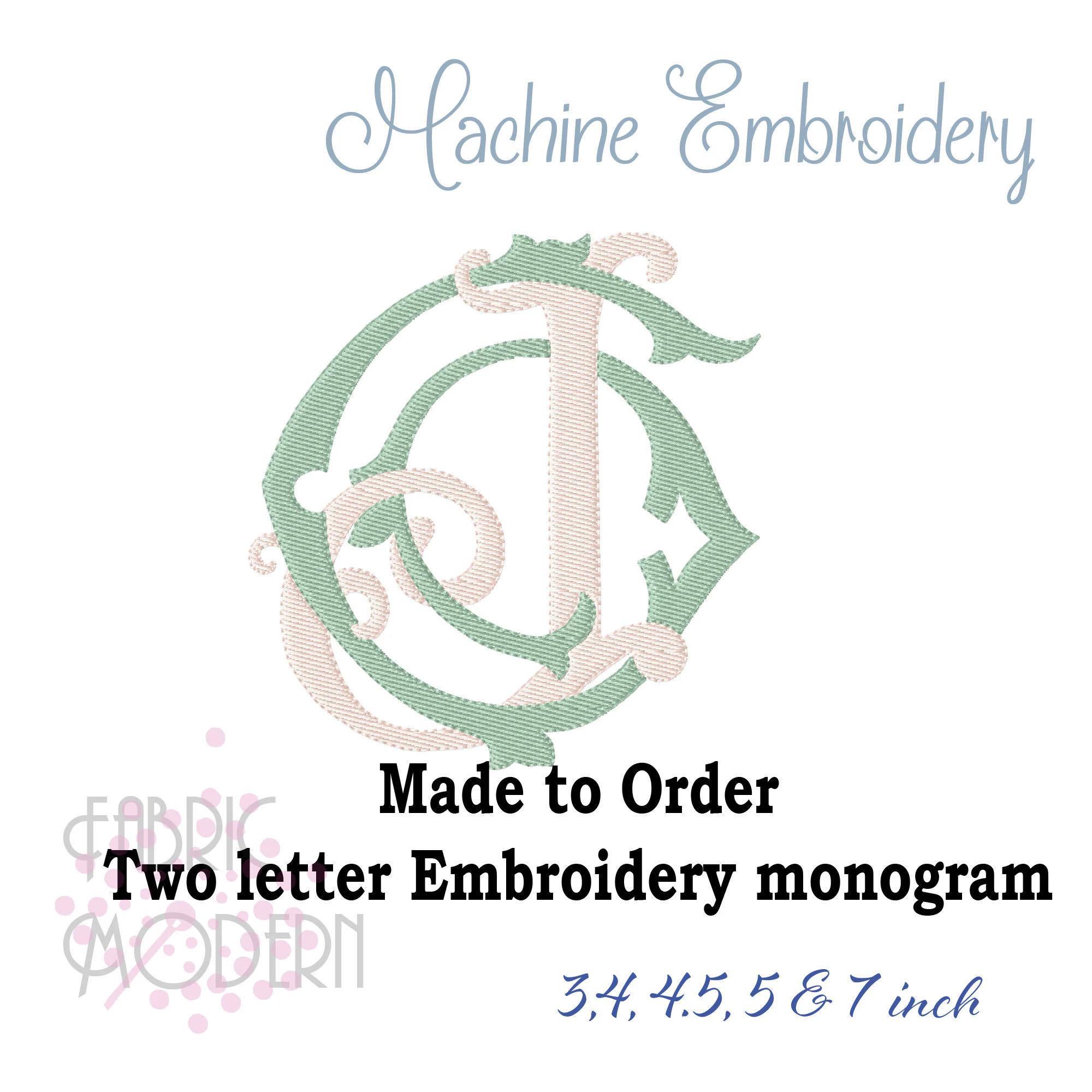 Interlocking Monogram Ornate 17th Century 2 Letters - Made to