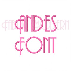 Andes Embroidery Font, Monogram Alphabet (Upper & Lowercase, 3 Sizes) #579