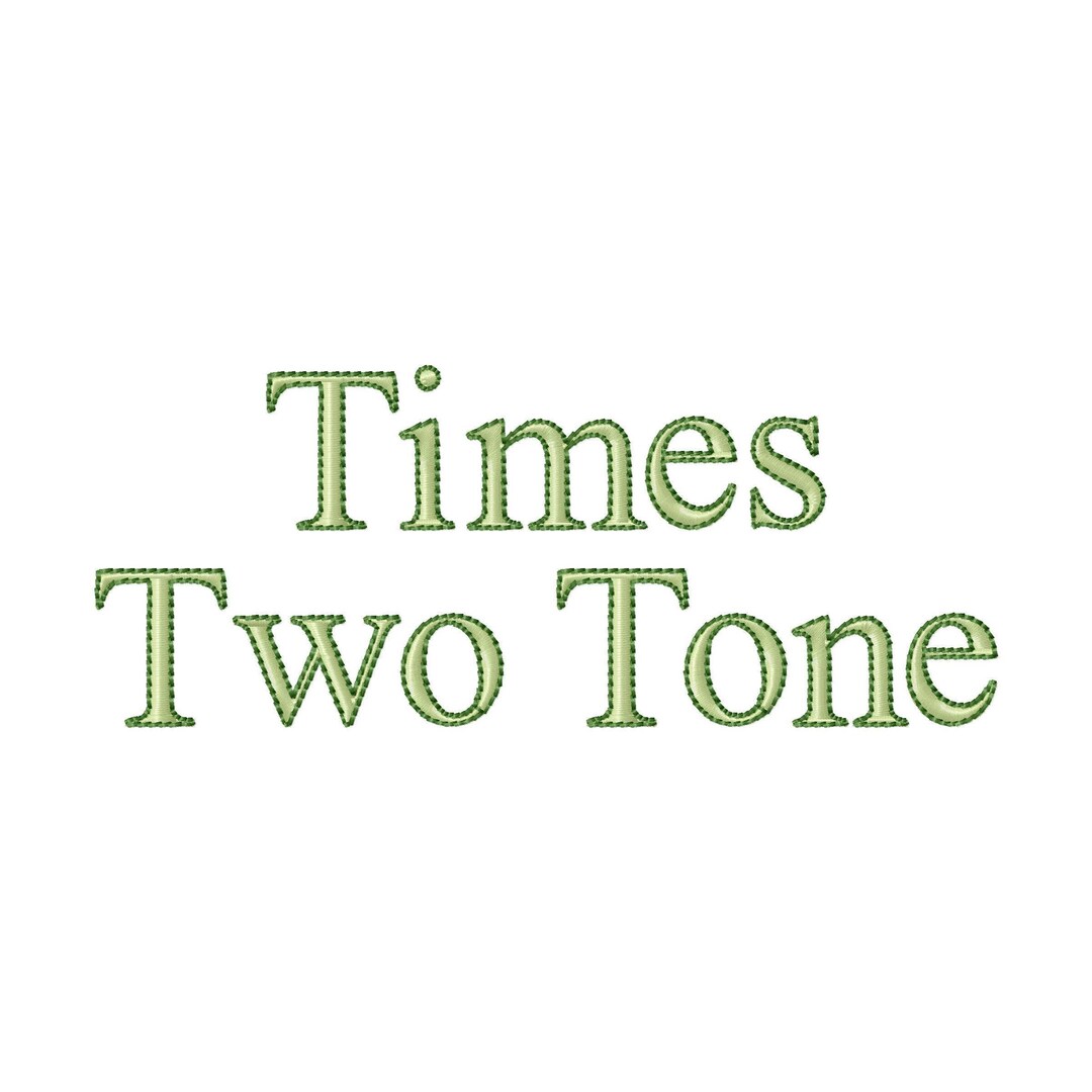 1 Inch TIMES Two Tone FONT Embroidery Design #1188-1 - Etsy