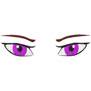 Machine Embroidery Design male anime eyes for dolls or plushies #249