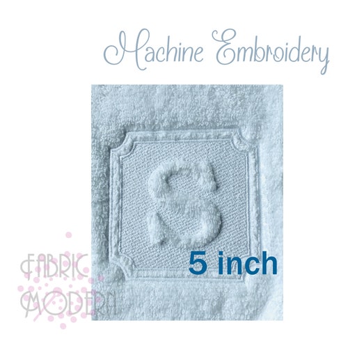 5 Inch Embossed Hotel Style Monogram Set for Towels 10915 Etsy
