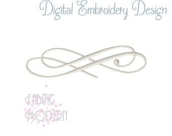 Fancy Scroll monogram or name border Machine Embroidery Design  flourish in 11 sizes #1052