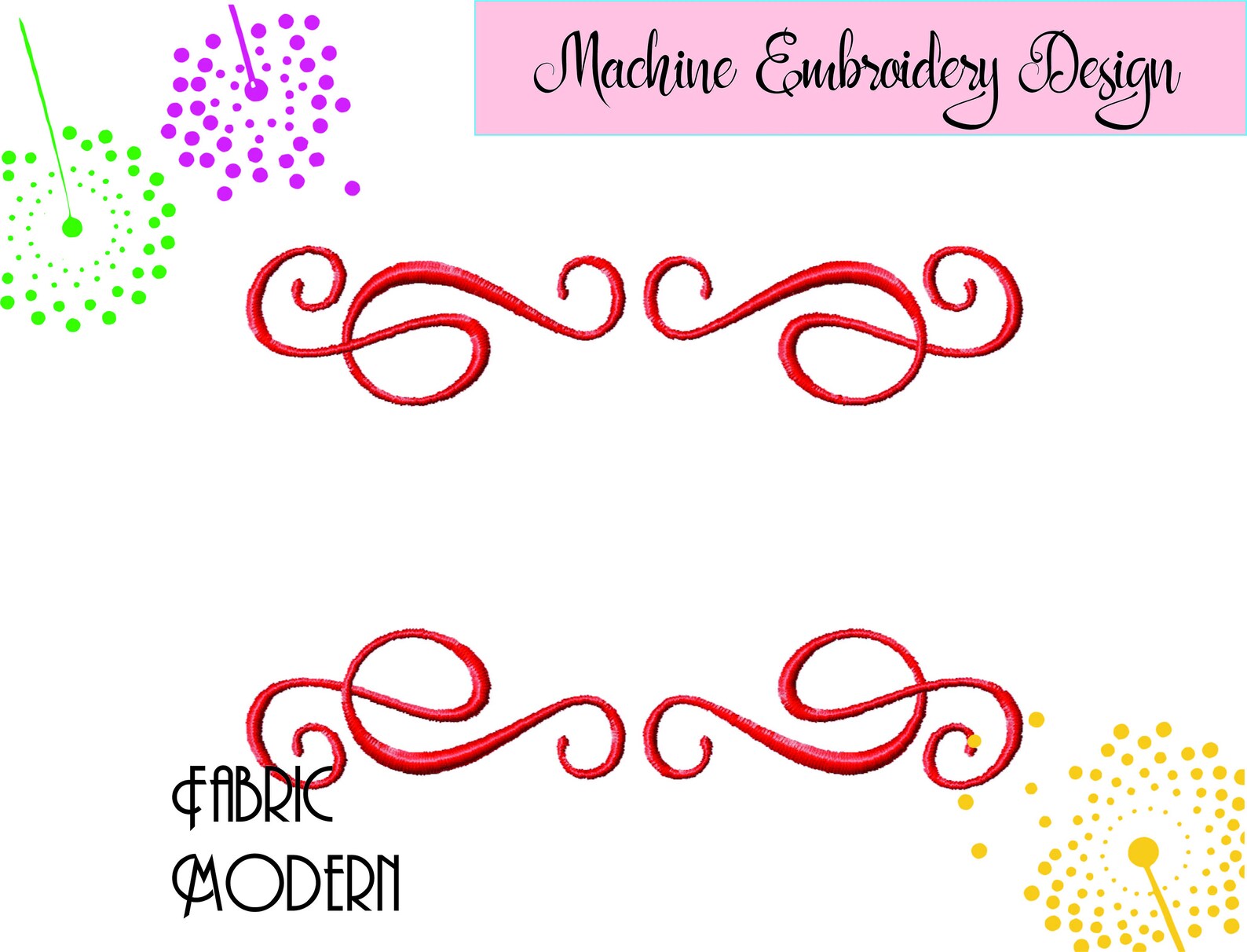 SPLIT MONOGRAM FRAMES Machine Embroidery Design Flourish Swash Etsy