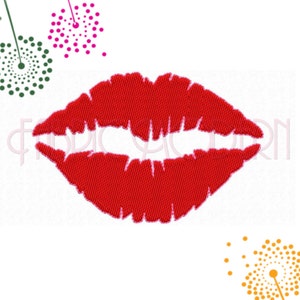 KISSING LIPS Machine Embroidery Design female lips collection womens lips kiss 10 sizes 424 image 1