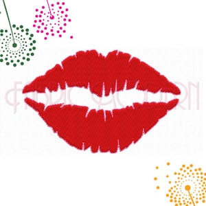 KISSING LIPS Machine Embroidery Design  female lips collection  womens lips  kiss  10 sizes  #424