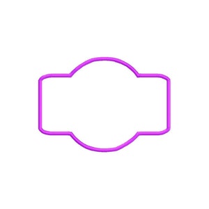 Maskinbroderidesign med applikationskanter 10 storlekar #378