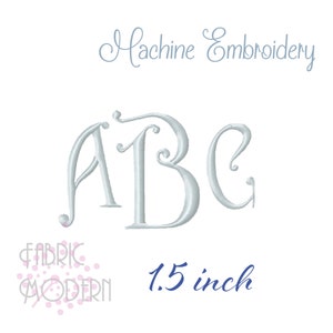 1.5 inch Oliver Twist MONOGRAM  Font Embroidery design  #1184-1.5