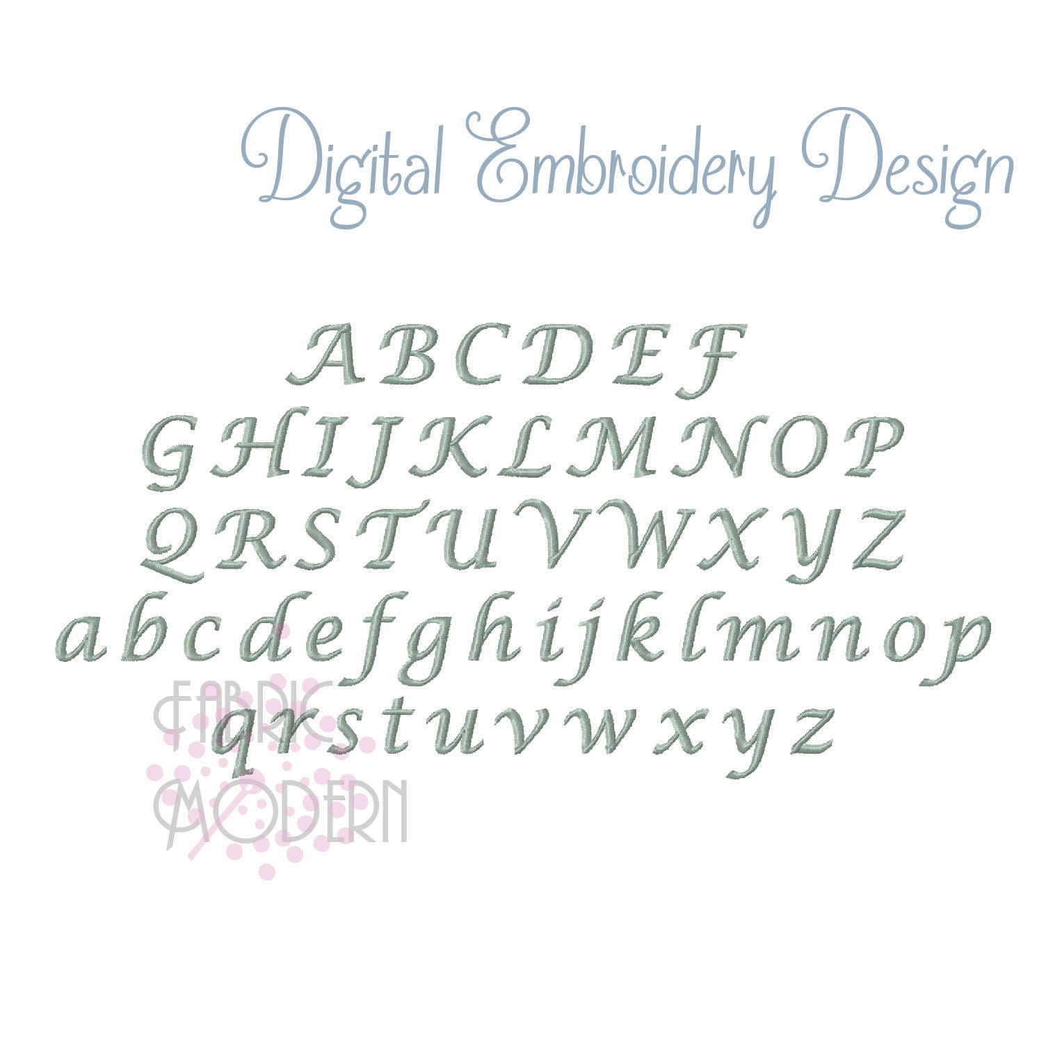 1 Inch Mandi Embroidery Font Alphabet #1038 - Etsy