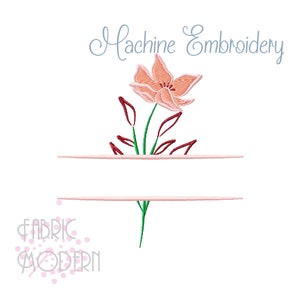 Split Spring Flower Name Frame #1130