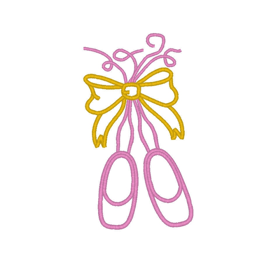 Ballet Shoes Applique' Embroidery Design Ballet Slippers Etsy UK