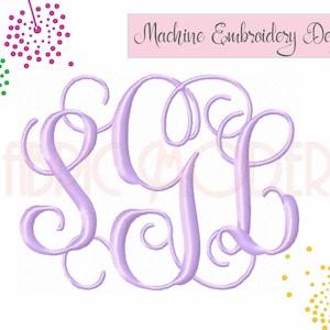 Vine Interlocking Monogram  Embroidery Font  vine monogram  2  and 3 inch  BX  Monogram Fonts  3 Letter Monogram  Instant Download #865