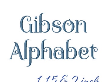 Gibson Embroidery Font Holiday font machine Embroidery Design #580s