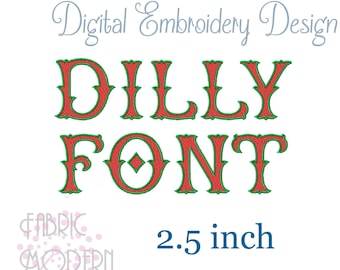 Dilly monogram Embroidery font #1147